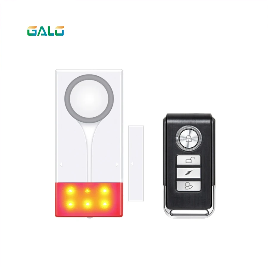 

433MHZ Wireless remotrl Door Window Sensor Detector With LED flash light and 108db sound Security alarm System