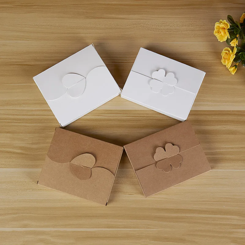 100pcs/lot Kraft Paper Gift Boxes Cake knife and fork Packing Box DIY