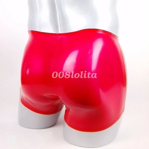 Pure Nature Latex Rubber Men Sexy Shorts Boxers Tight Hip Shorts Size XXS XXLin Zentai from