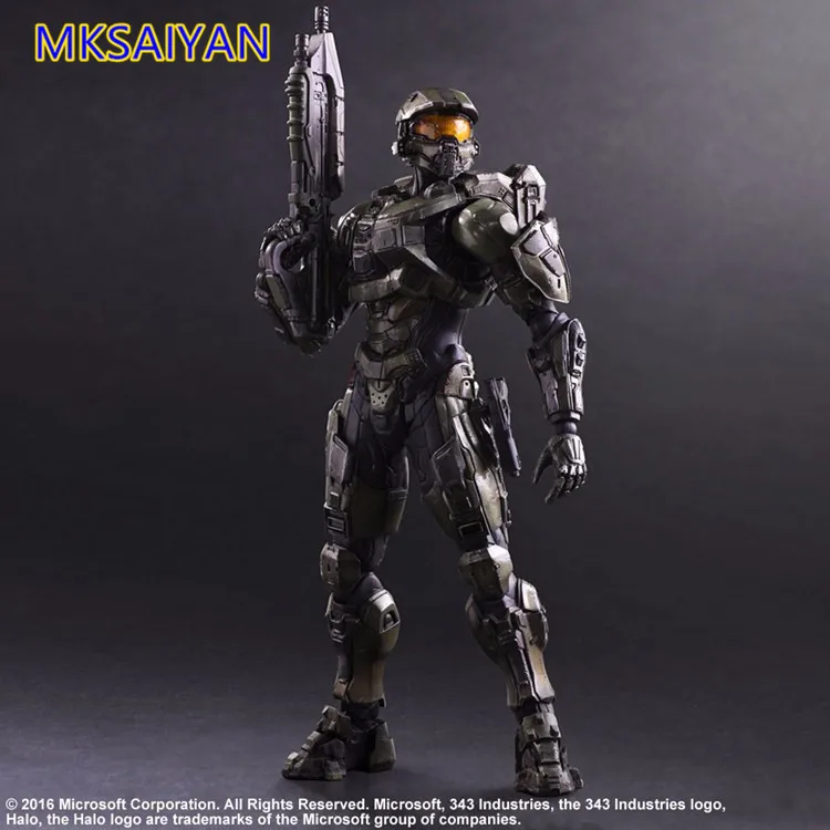 

Halo PA Play Arts Kai Master Chief PVC Toys Action Figure Halo John Anime Boy Toy Collectible Decoration Model Doll 26cm Gift XM