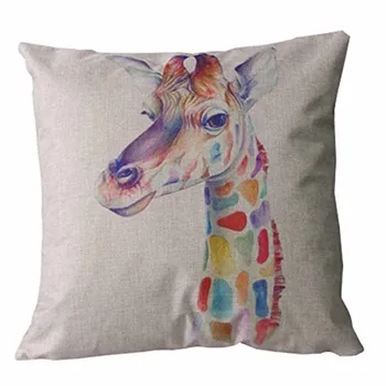 

Home Decor Pillow Cover Modern Rustic Safari Animal Print Zebra Throw Pillowcase linen Cushion Cover 18" x 18"