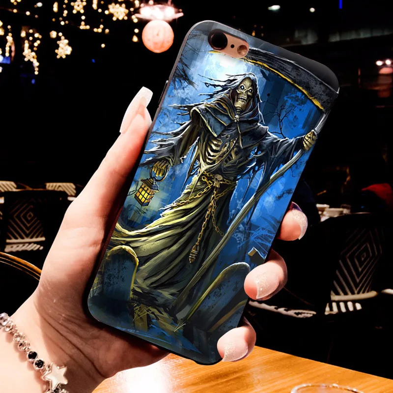 MaiYaCa Grim Reaper Череп Скелет Роскошный Гибридный чехол для телефона для iPhone 6S 6plus 7plus 8 8Plus X XS MAX XR 5 5S 11pro max чехол