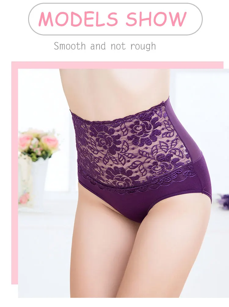 Women Sexy Lace Stomach lift Pregnancy Clothes Panties Fashion Cozy Cute Baby Maternity Briefs Lingerie Tempting Quality Cotton (5) - 