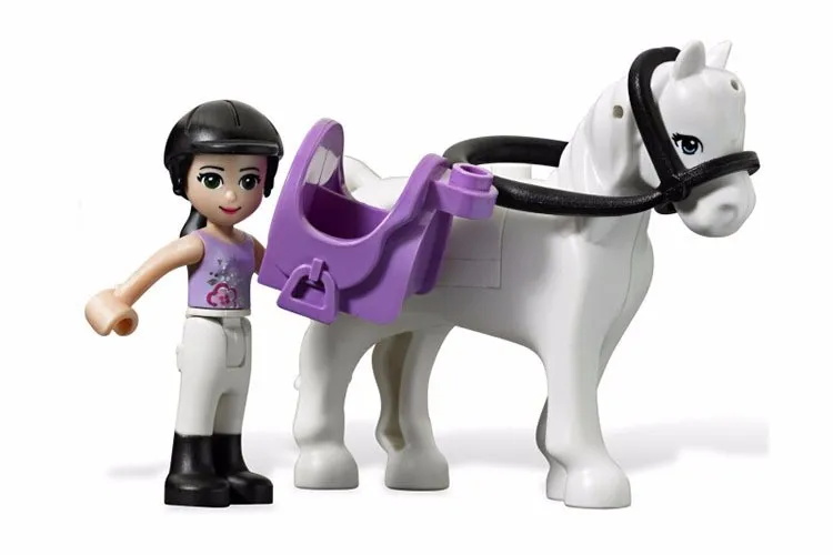 10161 Lepinblocks лошадь ферма прицеп Эмма строительные кирпичные блоки Lepining 3186 playmobil
