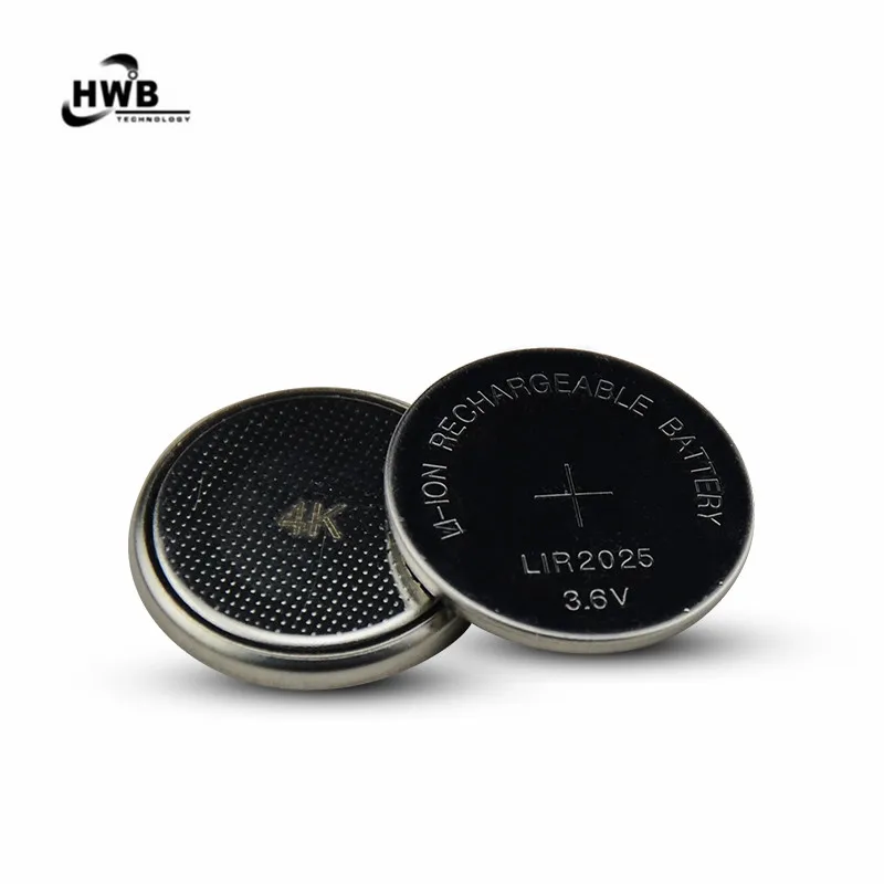 

2x LIR2025 Rechargeable Battery 3.6V 30mAh for Car Key Li-ion Battery Button/Coin Cell Repleace CR2025 Drop shipping