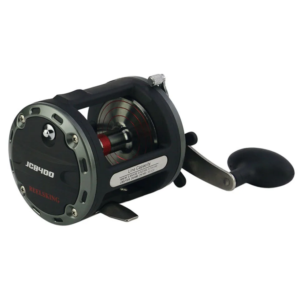 Big Deal  YUMOSHI 12 + 1 Ball Bearings Cast Drum Fishing Reel Trolling Aluminum Alloy Spool Fishing Reels