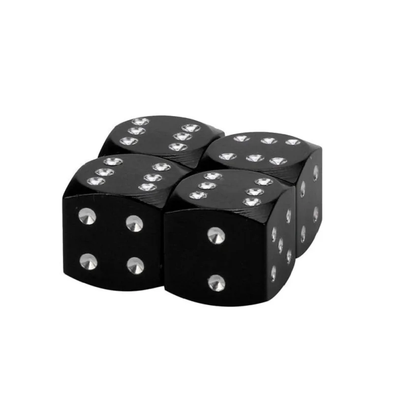 Cover Valve Stems Caps 4Pc Dice Dust Valves Car Motorcycles Electric