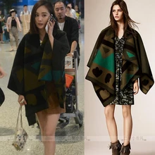 2015 Hot Selling Fashion Green Big Tartan Plaid Women Scarf