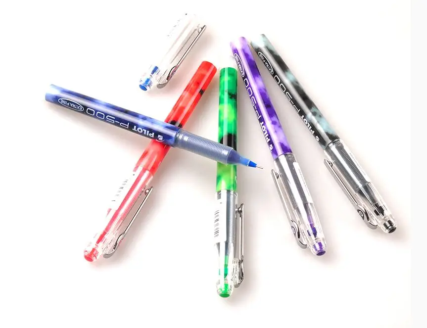 Pilot Pens Fine Needle Tip Gel Ink Pen P-500 0.5 mm Japan BL-P500 P700 0.7 mm 4