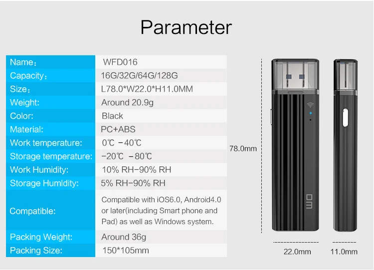 DM WFD016 беспроводной USB флеш-накопители 32 Гб wifi для iPhone/Android/PC смарт-накопитель памяти Usb флешка Мультиплеер с Share