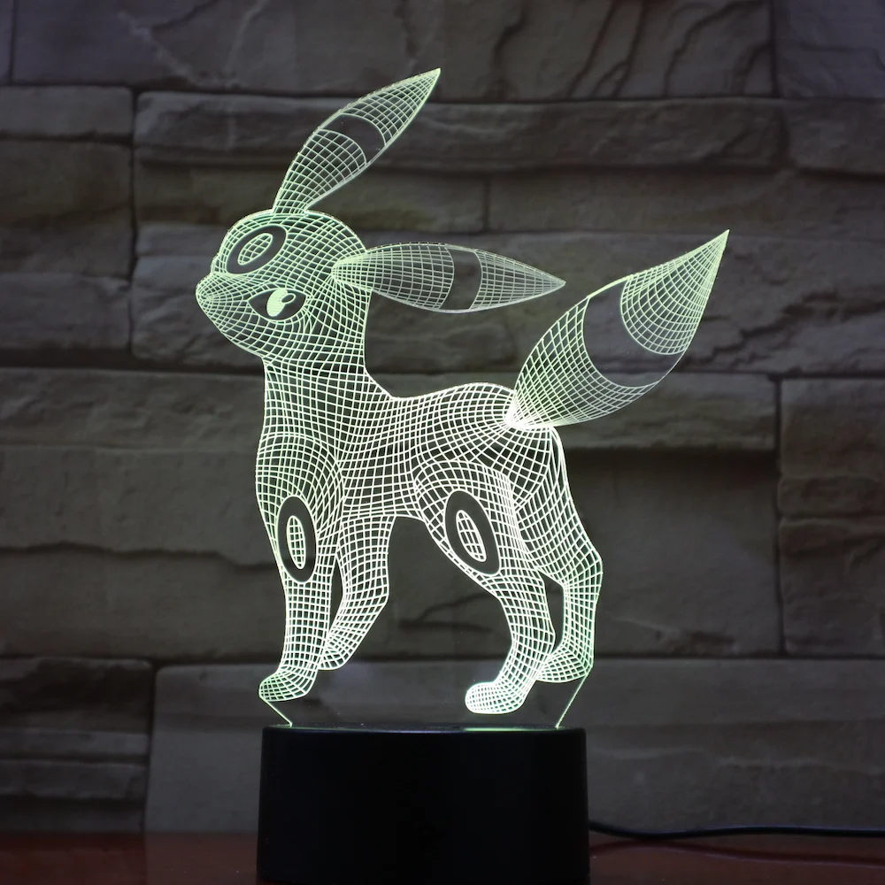 

Pokemon Go Umbreon Figure Kid Night Lamp LED Living Room Decorative Lamp Dropshipping 2019 Festival Gift 3D Nightlight Umbreon