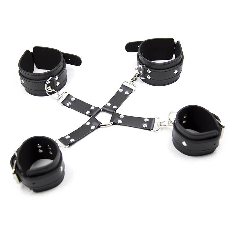 Sexy Lingerie Pu Leather Handcuffs Ankle Cuff Restraints Sex Bondage