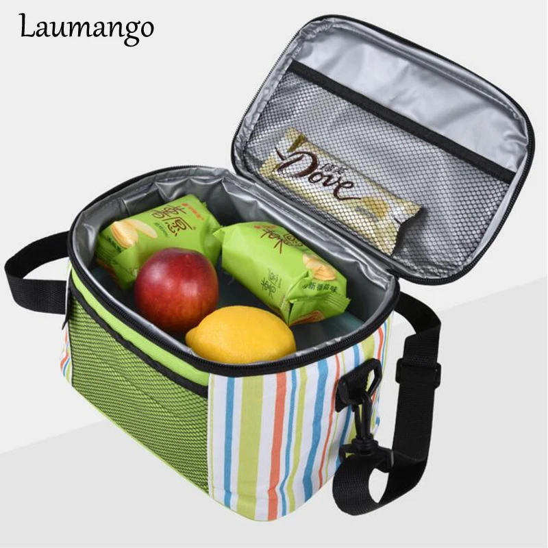 

Laumango Thermo Large Meal Package Lunch Bag Crossbody Women Child Cold Storage Take-away Shoulder Bags Ice Pack Cooler Bag