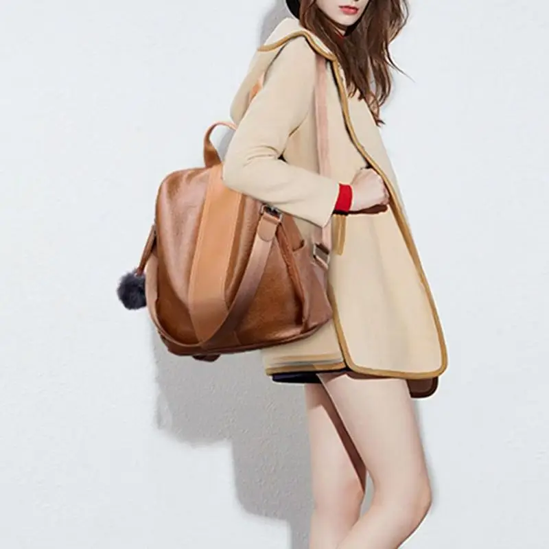 Модный повседневный PU женский Противоугонный рюкзак женский большой емкости Рюкзаки винтажные рюкзаки женская сумка на плечо