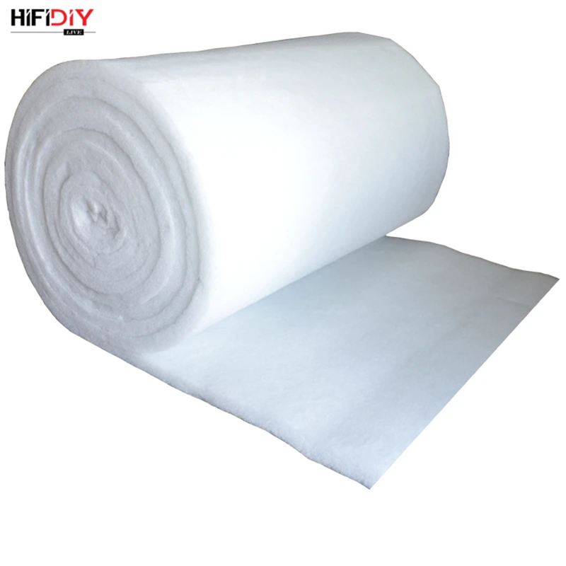 Hifidiy Live Polyester Fiber Wool Material de Isolamento Acústico Algodão Absorvente de Som Retardador de Chamas Algodão Branco Largura 1m - Image 2