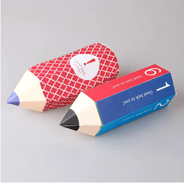 

Creative Cartoon Pencil Candy Box Gift Snack Wrapper Boxes Paper Craft Back to School Graduation Gifts 20pcs/lot AQ094