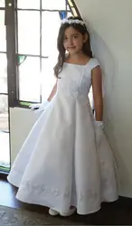 Платье принцессы со шнуровкой на спине; платье с цветочным узором для девочек; нарядные платья для девочек на свадьбу; платья для первого