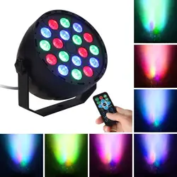 Новый DJ 18 Пар свет 18 светодиодный сценическое rgb-освещение с дистанционным Управление DMX512 диско-клуб вечерние бальный зал КТВ бар Свадебный