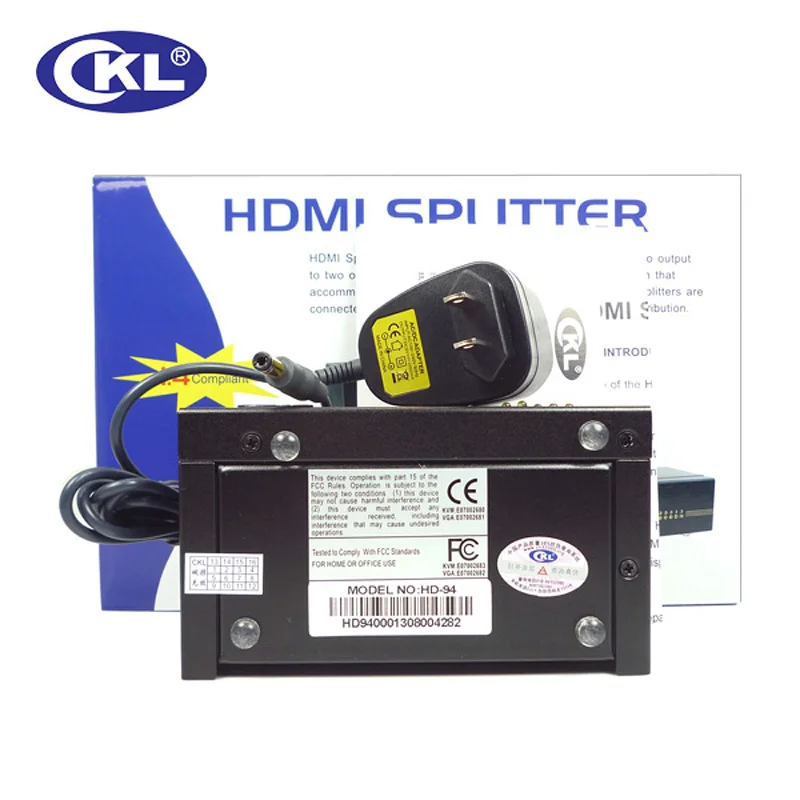 Ckl 4 Порты и разъёмы HDMI Splitter 1x4 cascadale HDMI Дубликатор Поддержка Кабель HDMI 1.4 В 3D для XBOX ПК мониторы проектор HDTV металлический hd-94