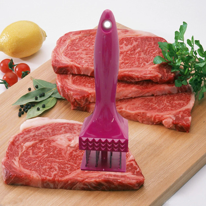 24 stainless steel needles multifuction meat tenderizer hammer round