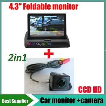 

4.3" car monitor mirror + CCD HD Car rear view backup Camera For Volvo S80 S80L S40 S40L XC90 XC60 xc30 parking camera