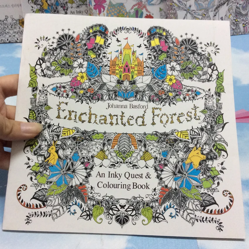 24 Pages Enchanted Forest Secret Garden Series Antistress Adult Coloring Books For Adults Livre Cloriage Kids Art Book In From Office School