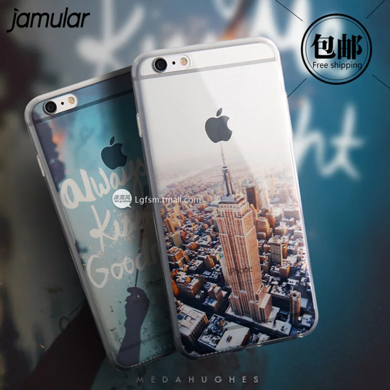 

Ultra Thin Soft Silicone TPU Mountain Clear Case Cover For Apple iPhone 6 6S 6 Plus 5 5s SE Case Transparent Soft Back Cover