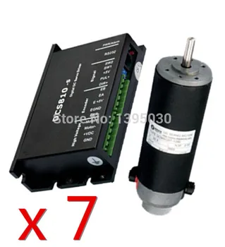 

7 Sets (Drive+Motor) 120W DC Servo Drive DCS810S + Motor DCM50207-1000 Brush DC18-80V 30.3VDC 2900RPM