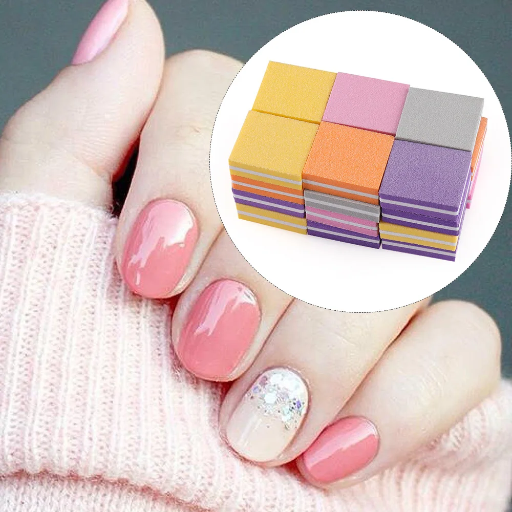 5/10PCS Mini Nail Polisher Double-sided Colorful Sponge Sanding Files Manicure Buffer Styling Tool Trimming Kit Accessories | Красота и