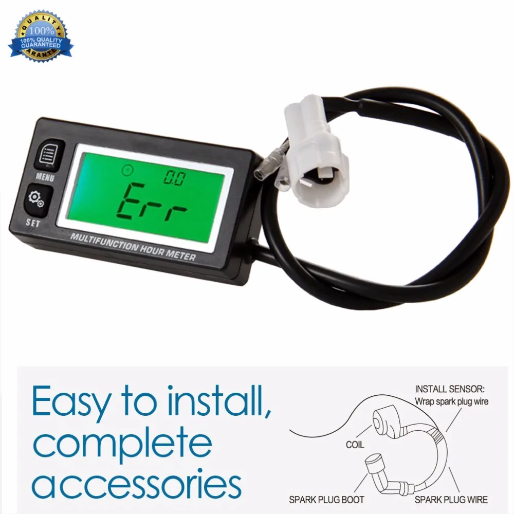 Inductive Temperature TEMP METER Thermometer Tachometer Max RPM Recall