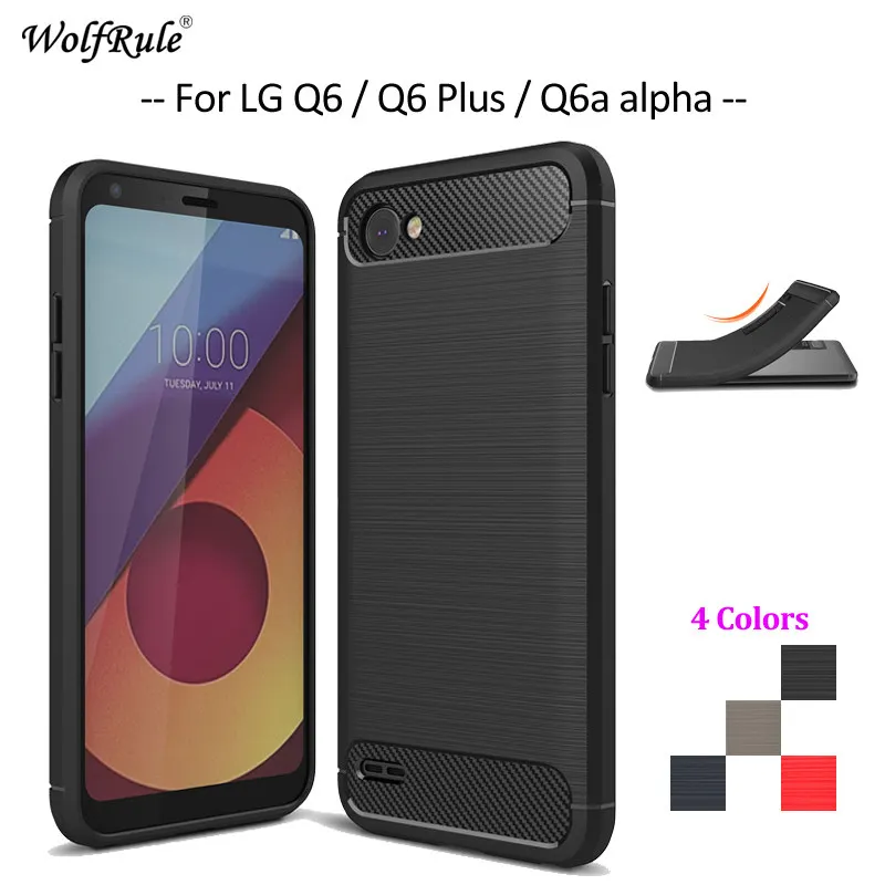 WolfRule Case For LG Q6 Shockproof Soft TPU Silicone Protective Cover Plus Q6a alpha 5.5'' | Мобильные телефоны и