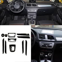 Автомобиль-Стайлинг 3D углеродного волокна салона центральной консоли изменение цвета литья наклейки для Audi Q3