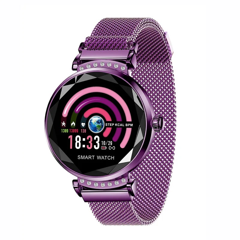 Новинка, Роскошные Смарт-часы для женщин, водонепроницаемые женские модные Смарт-часы, фитнес-трекер для Android IOS, подарок для телефона - Цвет: 160-6