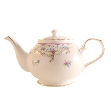 Усовершенствованный чайник из костяного фарфора, 1000 мл, высококачественный керамический кофейник, Европейский Элегантный Модный чайник, фарфоровая посуда для напитков