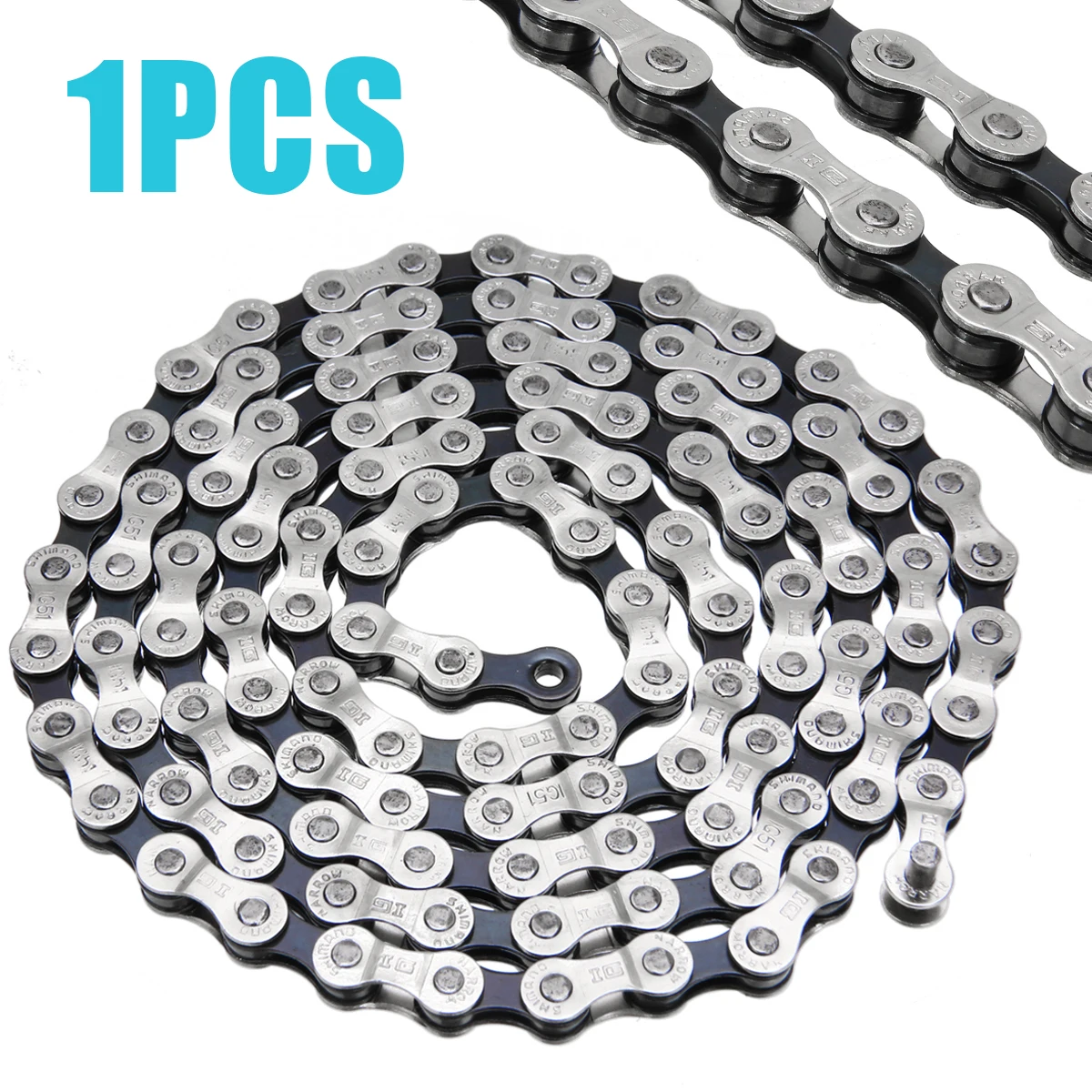 High Quality Silver Steel Bike Chain Universal For Mountain Road Bike For Shimano IG51 8/24 Speed 116 Links Bicycle Accessories