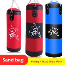60-120 см Training Фитнес ММА бокс сумка крючком Висячие Сако де boxe Kick Fight сумка Sand удар боксерский мешок пустой песком