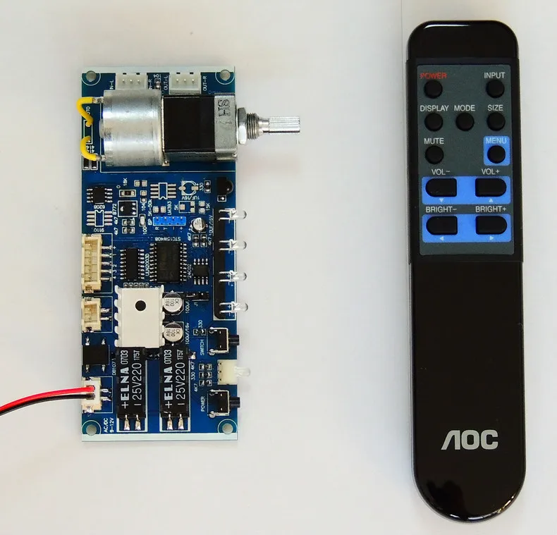 Remote Volume Audio Input Choose Motor Pot Preamp Board With On / Off Control