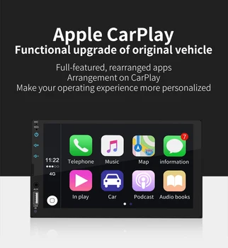 

OTOJETA Vehicle Apple Carplay 7inch Car Bluetooth Mp5 Multimedia player steering wheel control FM radio with USB TF aux HD video