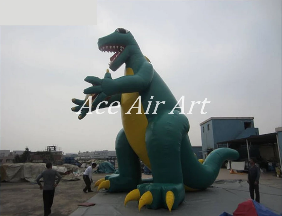 8m Long Giant and Beautiful green Inflatable t-rex dinosaur for firework sale and Advertising in USA