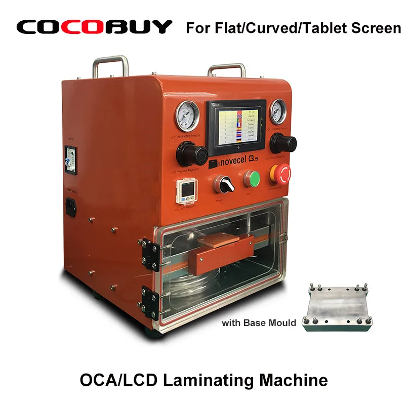 

Novecel Q5 Laminating Machine OCA Vacuum Laminator For Less Than 11" Flat Screen , Curved Screen , Tablets LCD Repair Machine