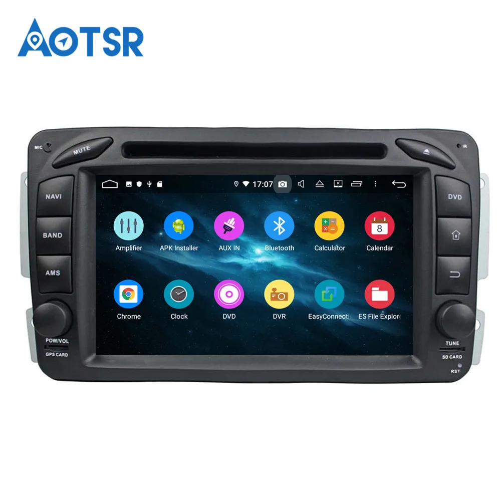 Discount Android 9 4G+64G Car GPS navigation for MERCEDES BENZ C CLASS W203 multimedia car DVD headunit radio tape recorder stereo DSP 2