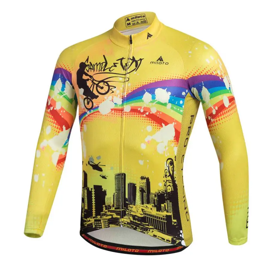 

Miloto Men Long Sleeve Cycling Jersey cycling clothing maillot ciclismo roupa ciclismo Bicycle MTB Bike Jersey Top