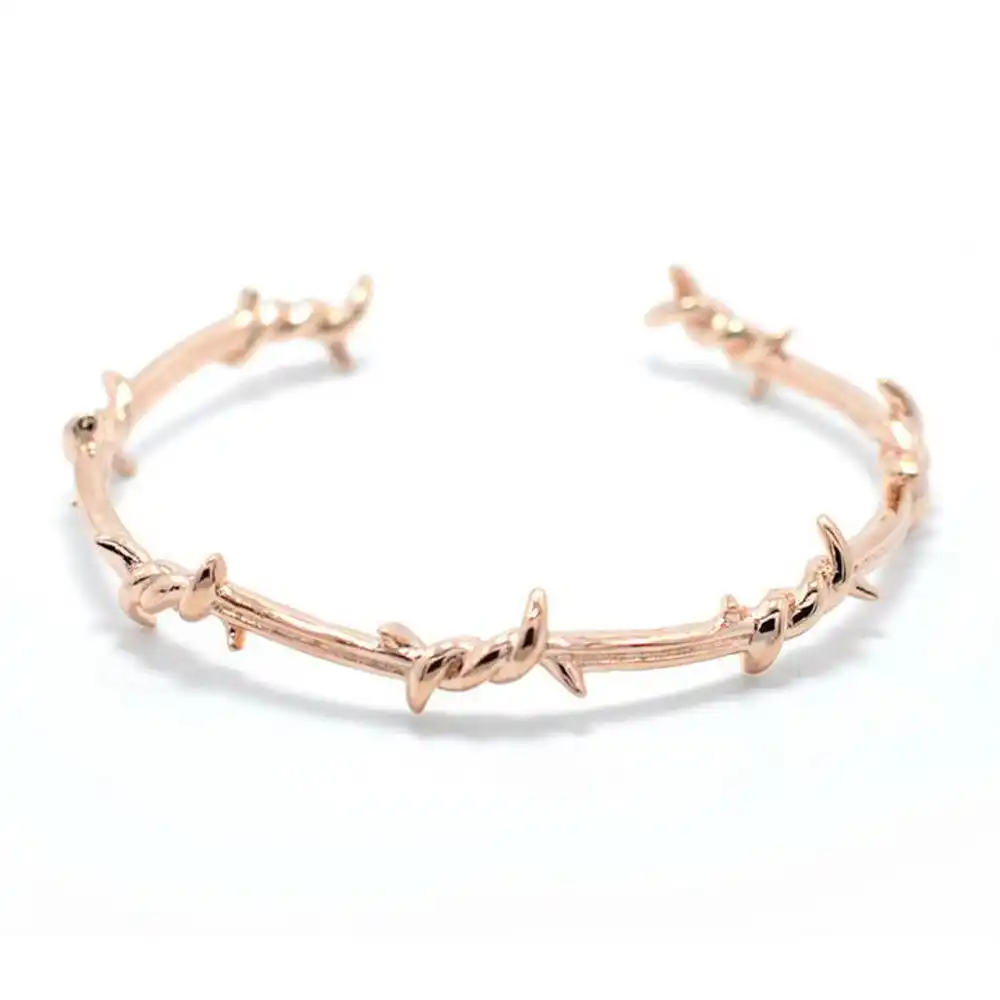 Unique Design Br Steel Twist Thorns Barbed Bracelet Wire Men Bangle Open Cuff Pulsera Jewelry Unique Design Br Steel Twist Thorns Barbed Bracelet Wire Men Bangle Open Cuff Pulsera Jewelry
