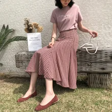 Женская юбка с высокой талией, причудливая юбка, шикарная шифоновая юбка с цветочным принтом, летняя новая стильная летняя юбка