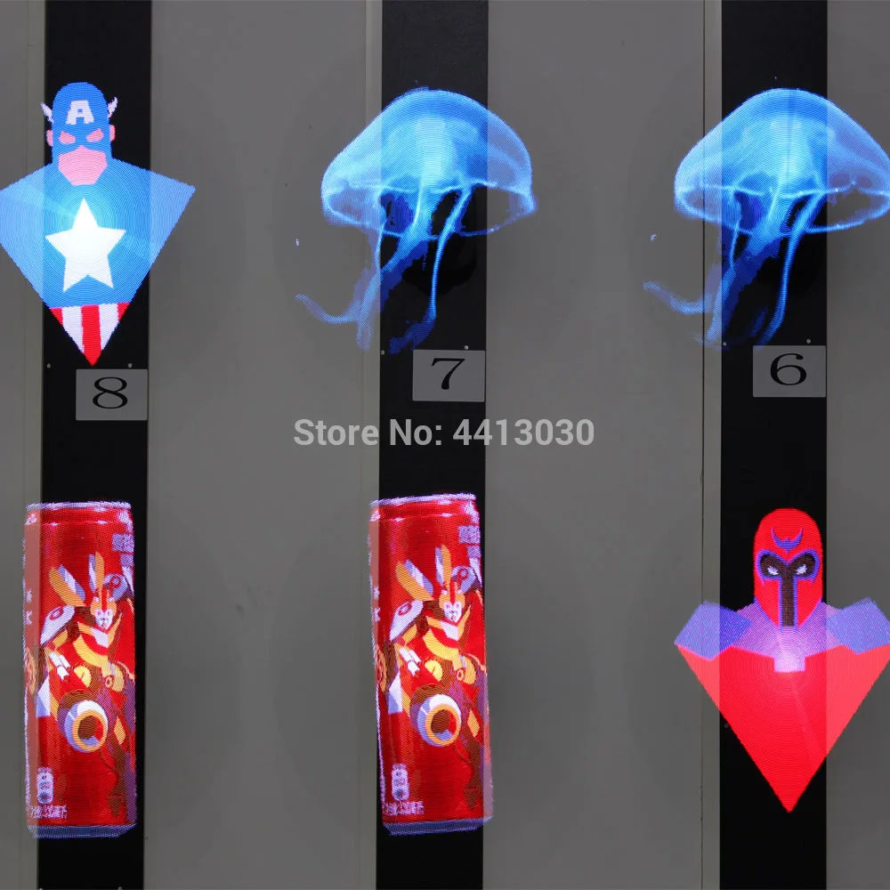 3d hologram fan projector holographic display led advertising gobo advertisement