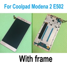 Лучший рабочий датчик для Coolpad Modena 2 E502 ЖК-дисплей кодирующий преобразователь сенсорного экрана в сборе с рамкой для панели Coolpad