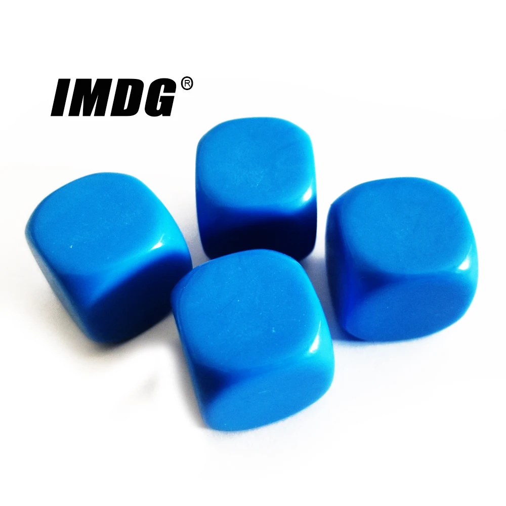 

5pcs/pack New Acrylic Blue Blank Dice Teaching Props Game Accessories Mathematical Tools Rounded Corner