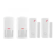 sirena alarma sirene alarme Wireless Security Alarm 1 Sound Light Siren 2 Infrared Sensor 2 Magnetic Sensor(JD11+03D+03B