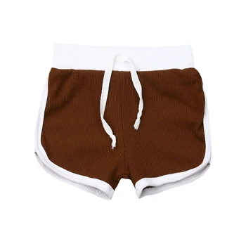 

Summer Newborn Baby Boy Girl Shorts Kid Knitted Casual Pure Beach Short Trousers Kids Boys Girls Shorts High Waist PP Trousers