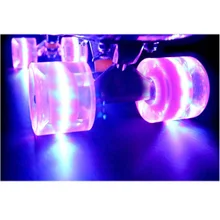 1Set (4 pcs) Blank Pro 60 x 45mm Cuiser LED LIGHT UP Wheels Fits 22 Inch Skateboard Skate Fish Board Backpack Longboard